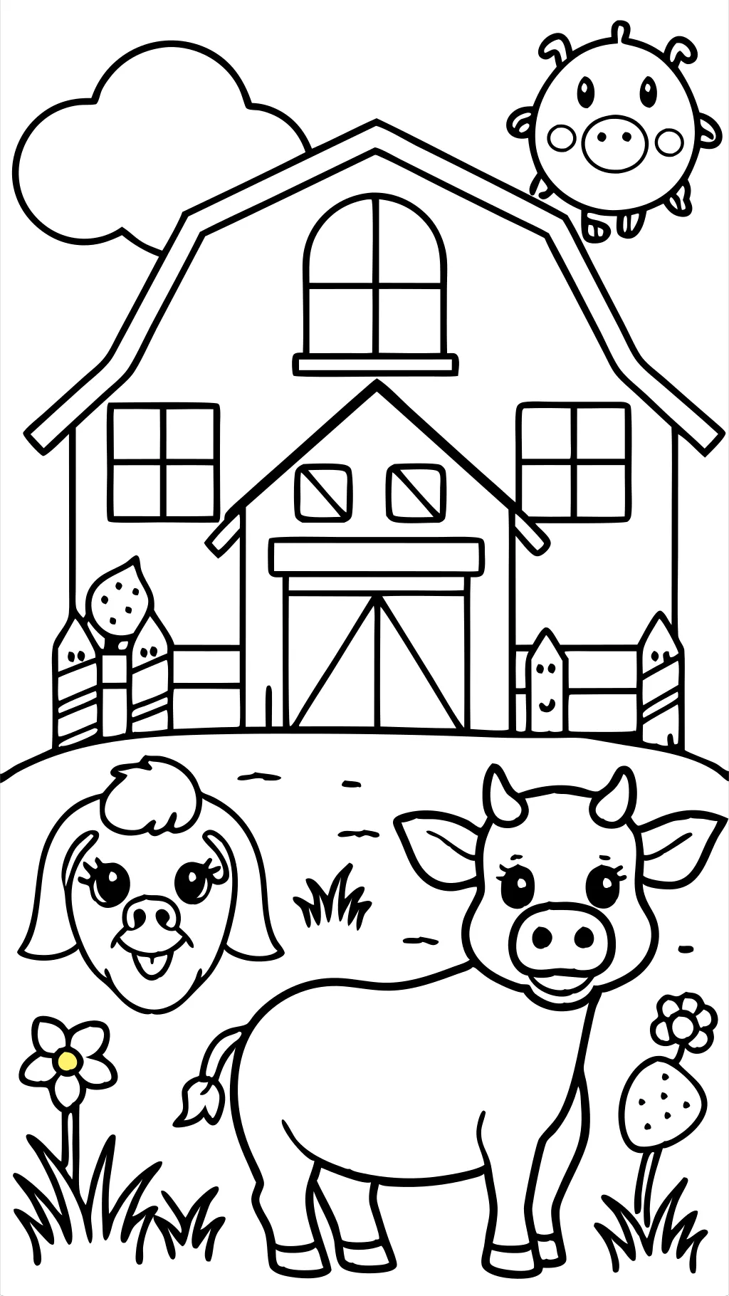 coloring pages of farm animals